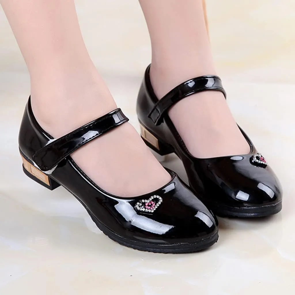 Girls Dress Shoes Mary Jane Shoes for Girls Low Heel Dress Shoes Party Wedding Flat for Little/Big Toddler Girl Shoes