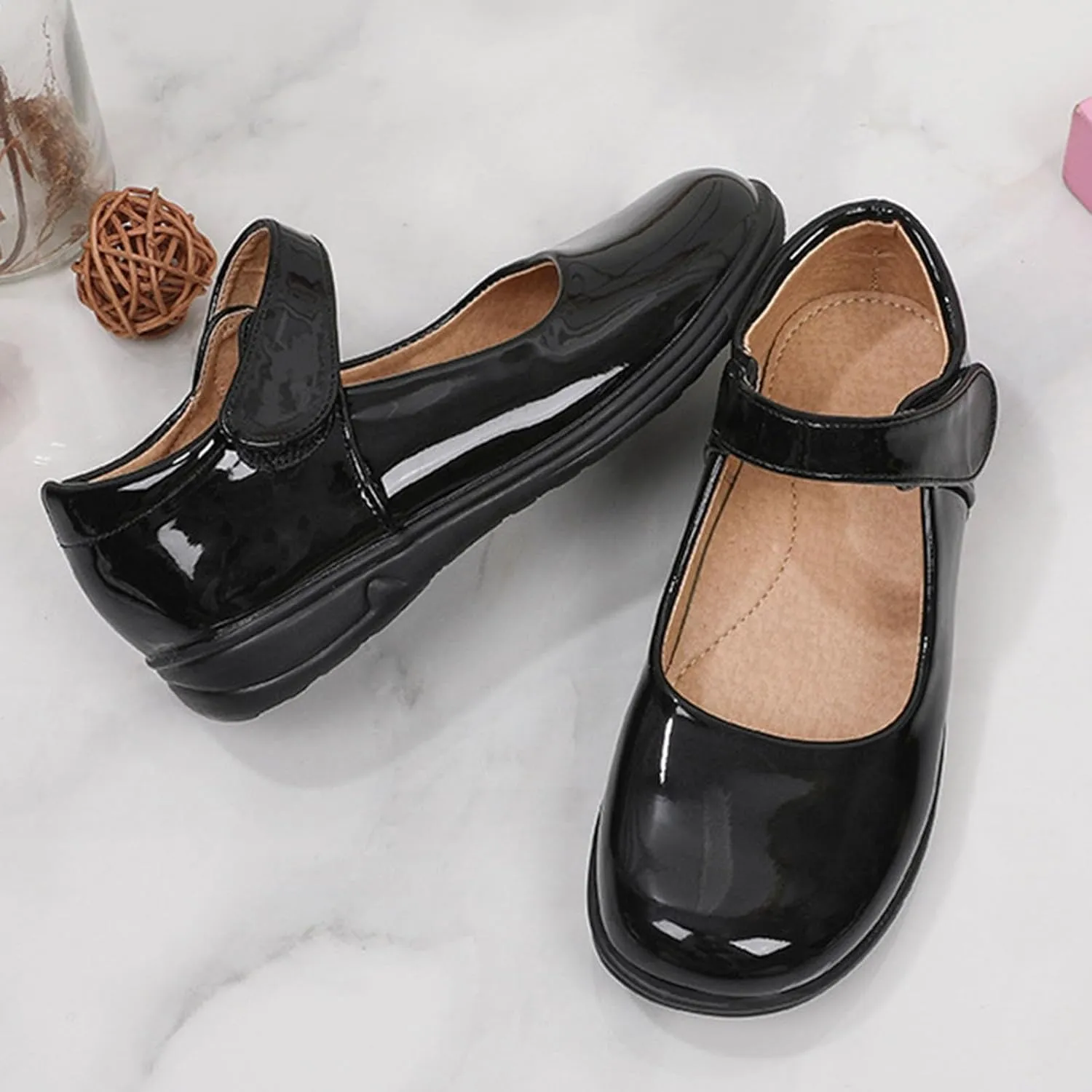 Girls Dress Shoes Toddler Girls Mary Jane Flat Glitter Shoes Kids Wedding Party School Communion Shoes