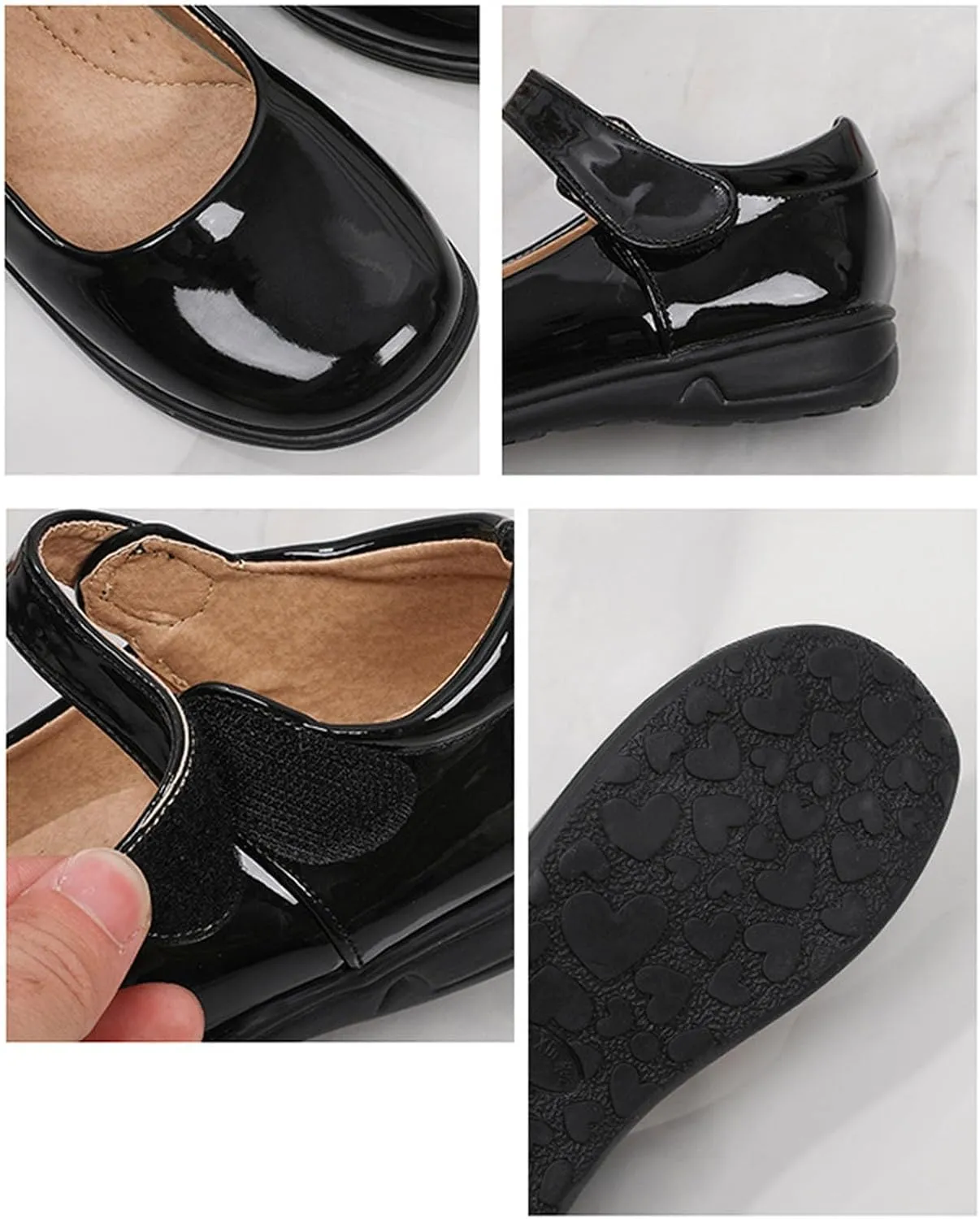 Girls Dress Shoes Toddler Girls Mary Jane Flat Glitter Shoes Kids Wedding Party School Communion Shoes