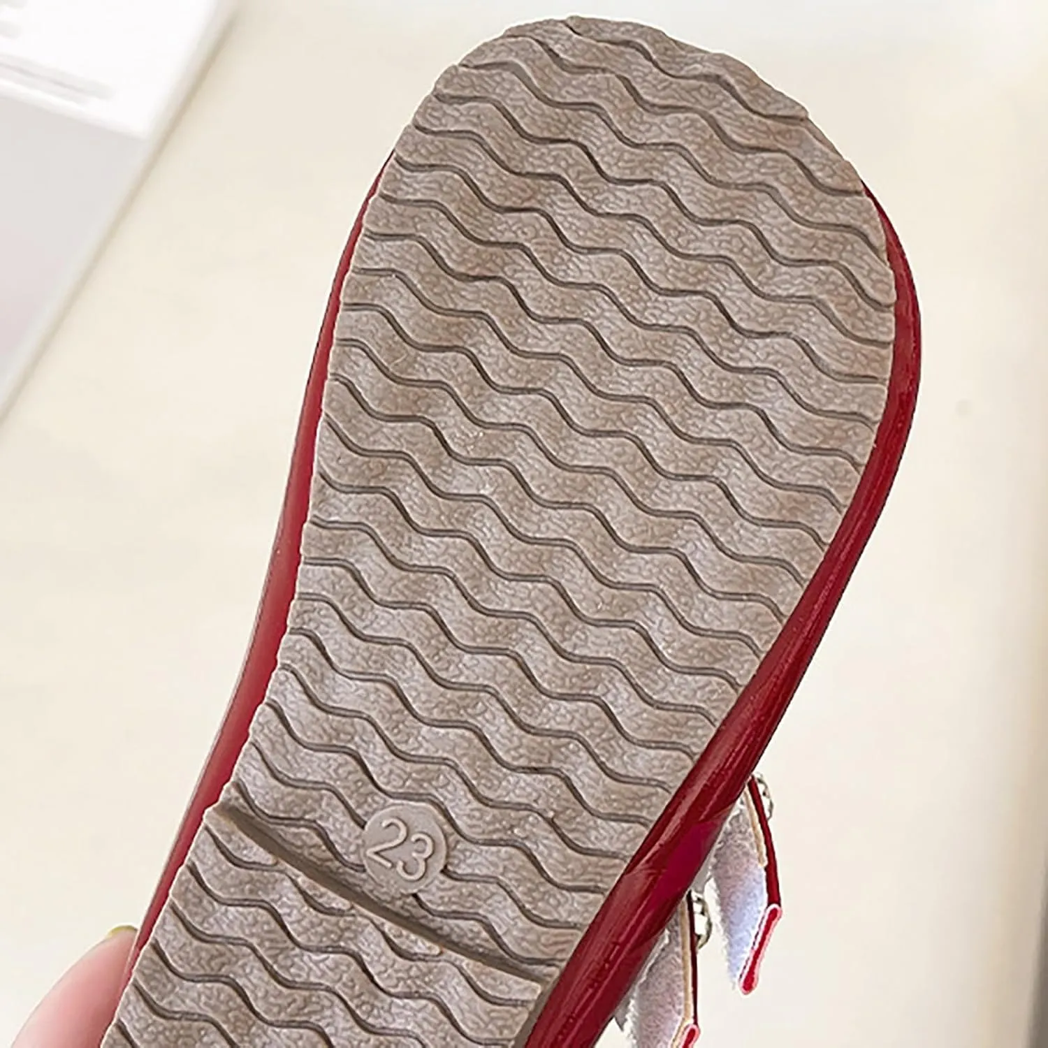 Girls Leather Flat𝐬 Mary Jane Dress Shoes with Pearl Strap Kids Wedding Part𝐲 School Big Kids Slippers for Girls
