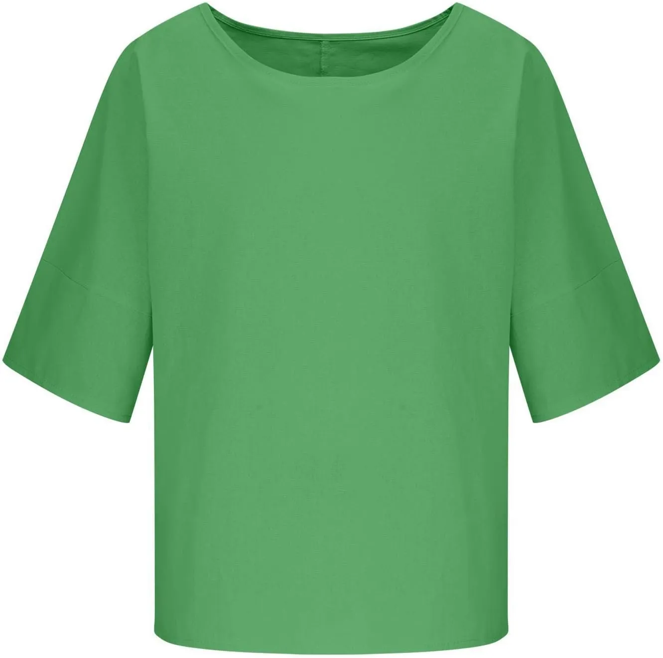 Girls Loose Tunic Tops 3/4 Sleeve Crewneck Summer Kids Oversized T Shirts Plain School Basic Tee Cool Casual