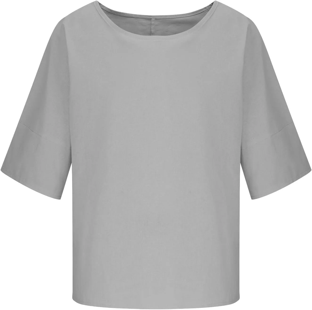 Girls Loose Tunic Tops 3/4 Sleeve Crewneck Summer Kids Oversized T Shirts Plain School Basic Tee Cool Casual