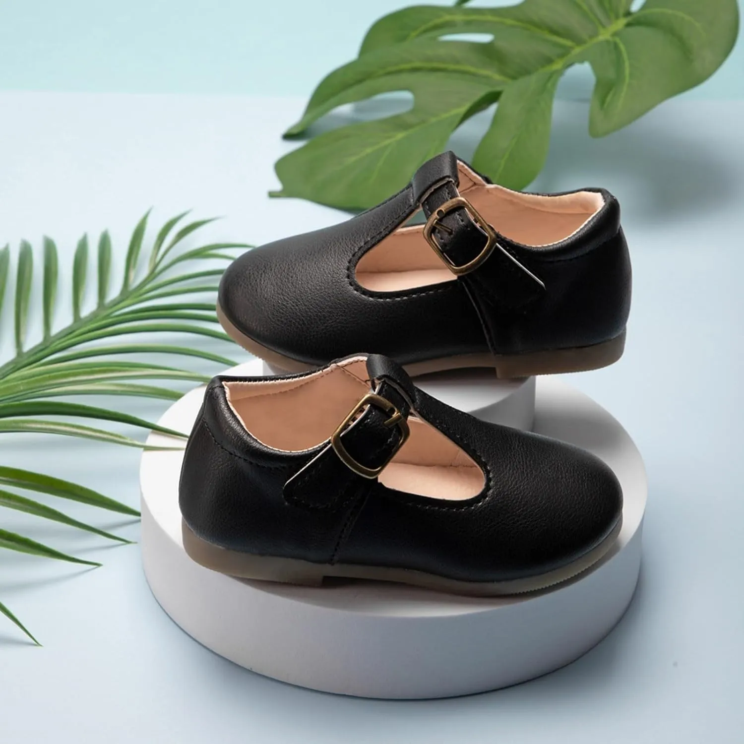 Girls Mary Jane Dress Shoes School niform T-Strap Ballet Flat Toddler Little Kid Soft Sole Performance Shoes