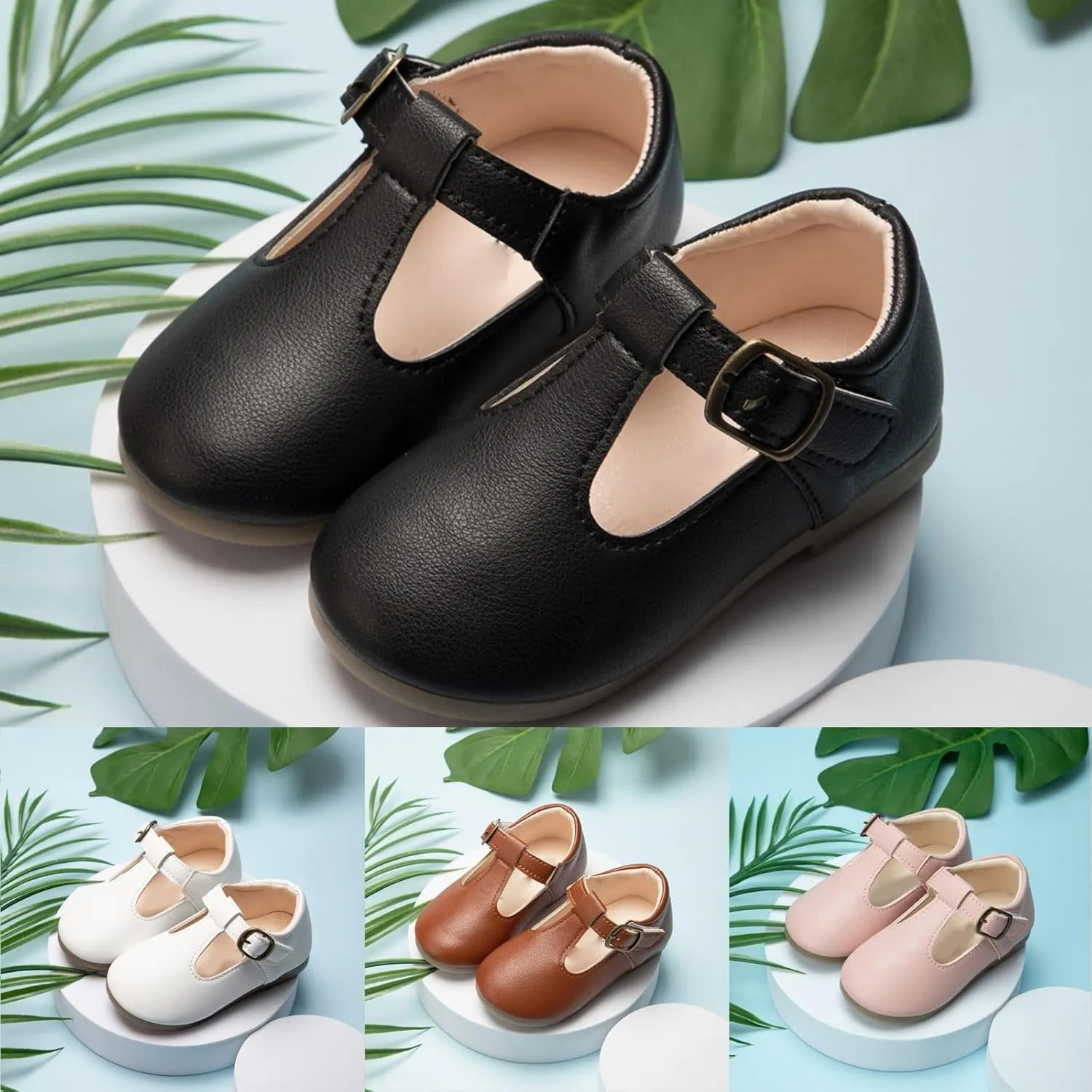 Girls Mary Jane Dress Shoes School niform T-Strap Ballet Flat Toddler Little Kid Soft Sole Performance Shoes