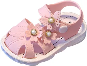 Girls Sandals Size 12 Children Shoes Comfortable Flat Sandals Fashionable Toe Covering Children Toddler Sandals