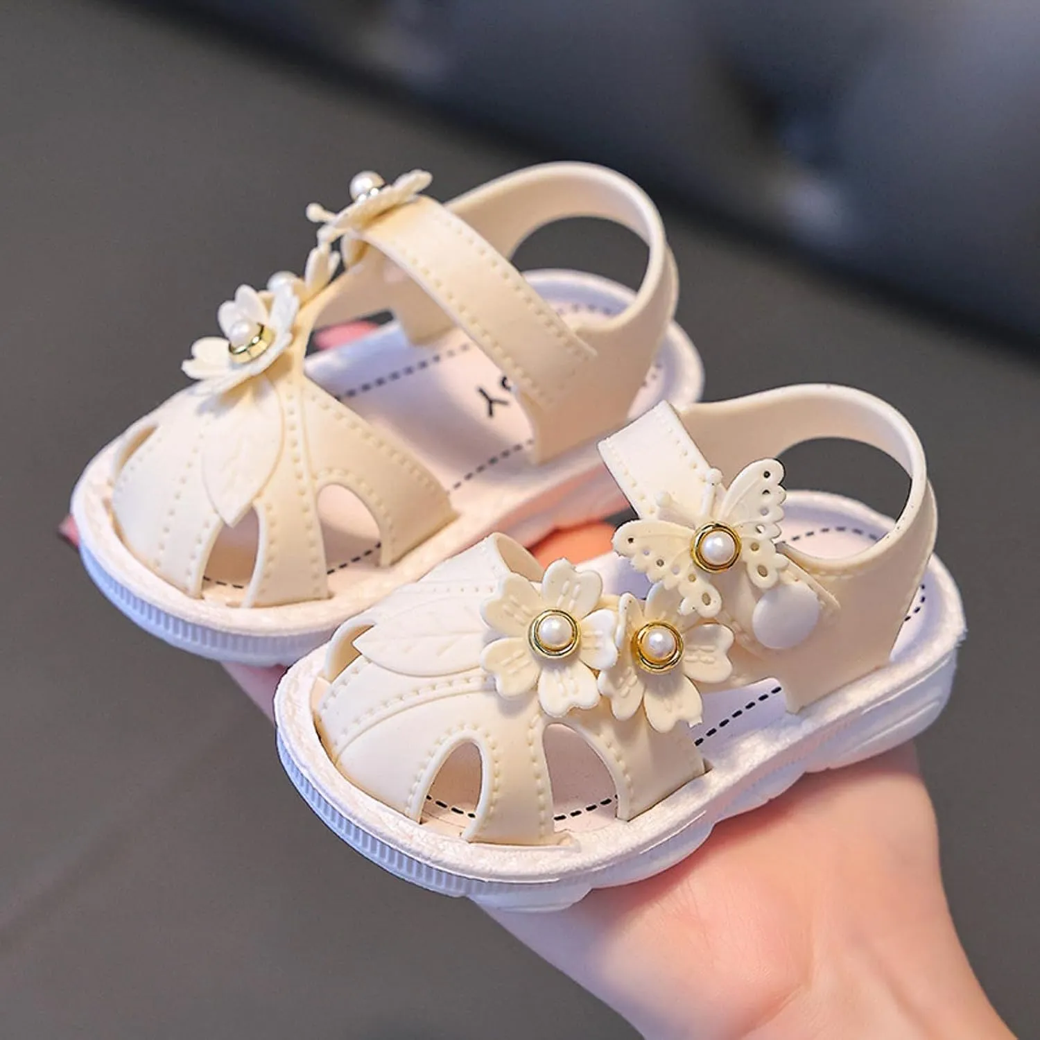 Girls Sandals Size 12 Children Shoes Comfortable Flat Sandals Fashionable Toe Covering Children Toddler Sandals