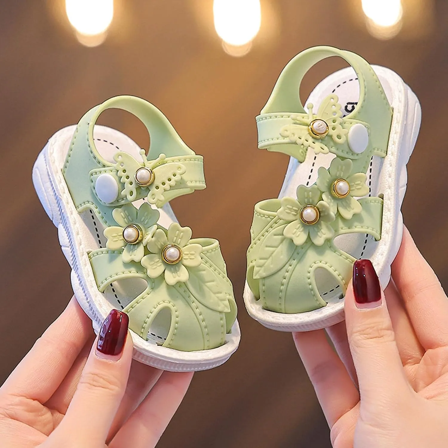 Girls Sandals Size 12 Children Shoes Comfortable Flat Sandals Fashionable Toe Covering Children Toddler Sandals