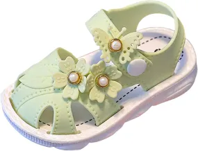 Girls Sandals Size 12 Children Shoes Comfortable Flat Sandals Fashionable Toe Covering Children Toddler Sandals
