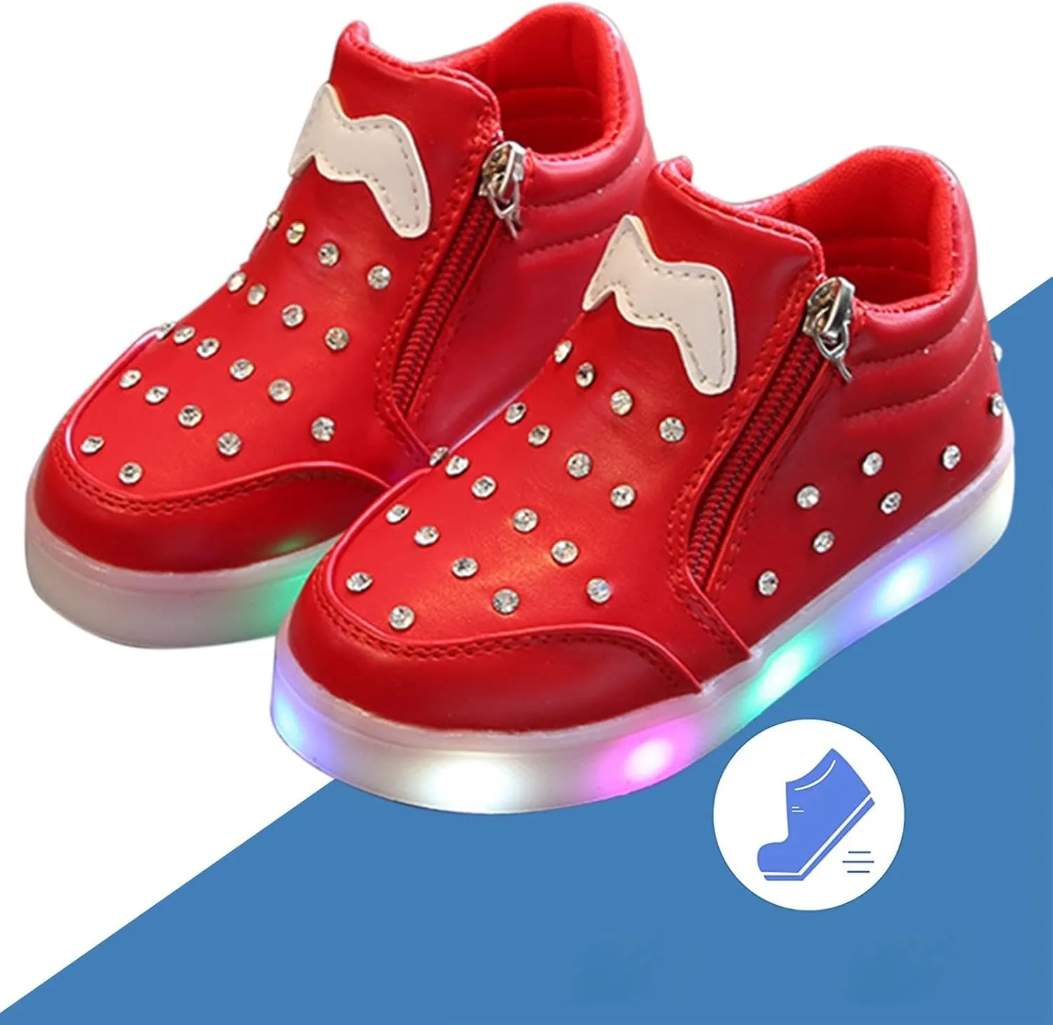 Girls Size Shoes Spring and Autumn Korean Version of Big Children's Sports Lighting Winter Shoes for Girls Size 9
