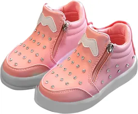 Girls Size Shoes Spring and Autumn Korean Version of Big Children's Sports Lighting Winter Shoes for Girls Size 9