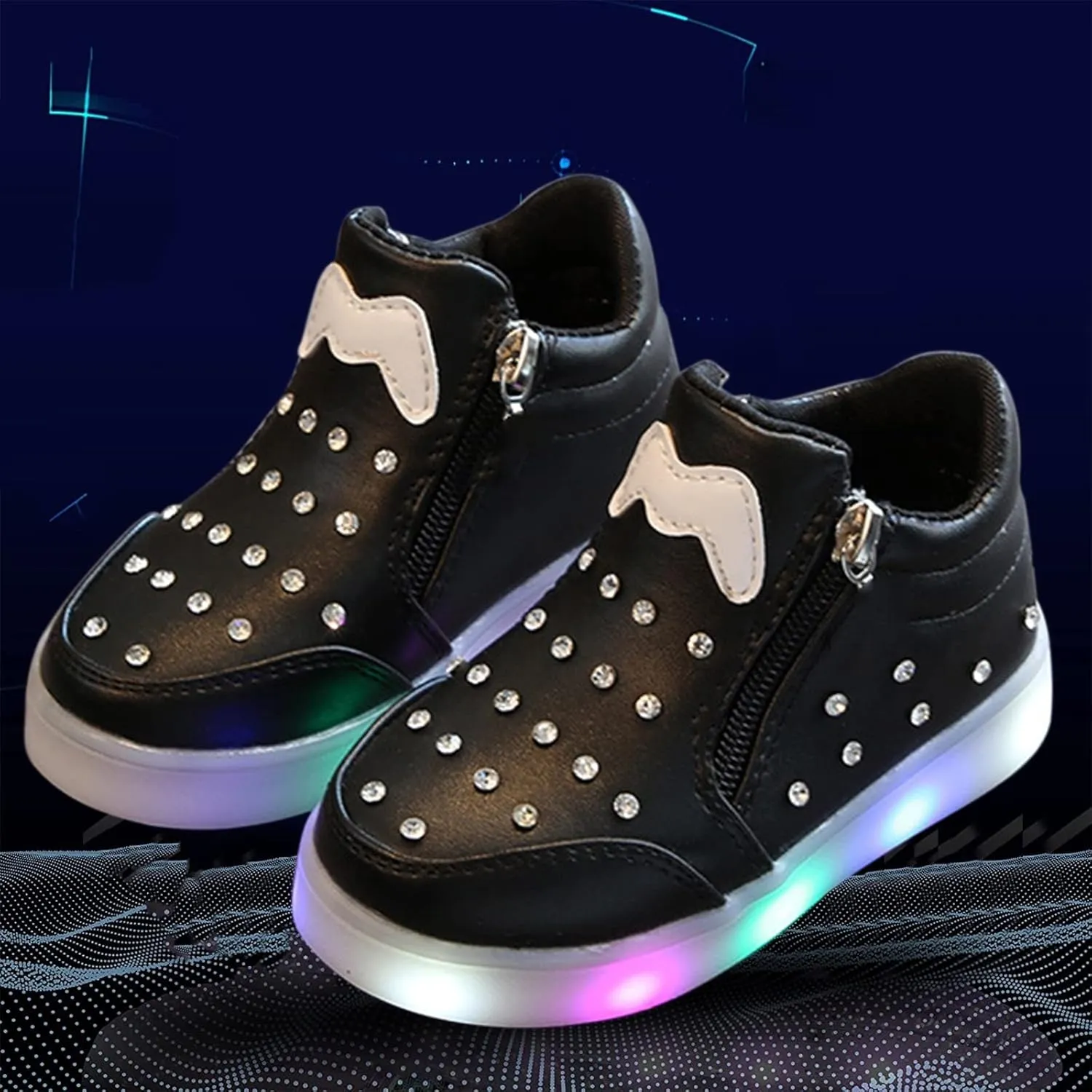 Girls Size Shoes Spring and Autumn Korean Version of Big Children's Sports Lighting Winter Shoes for Girls Size 9