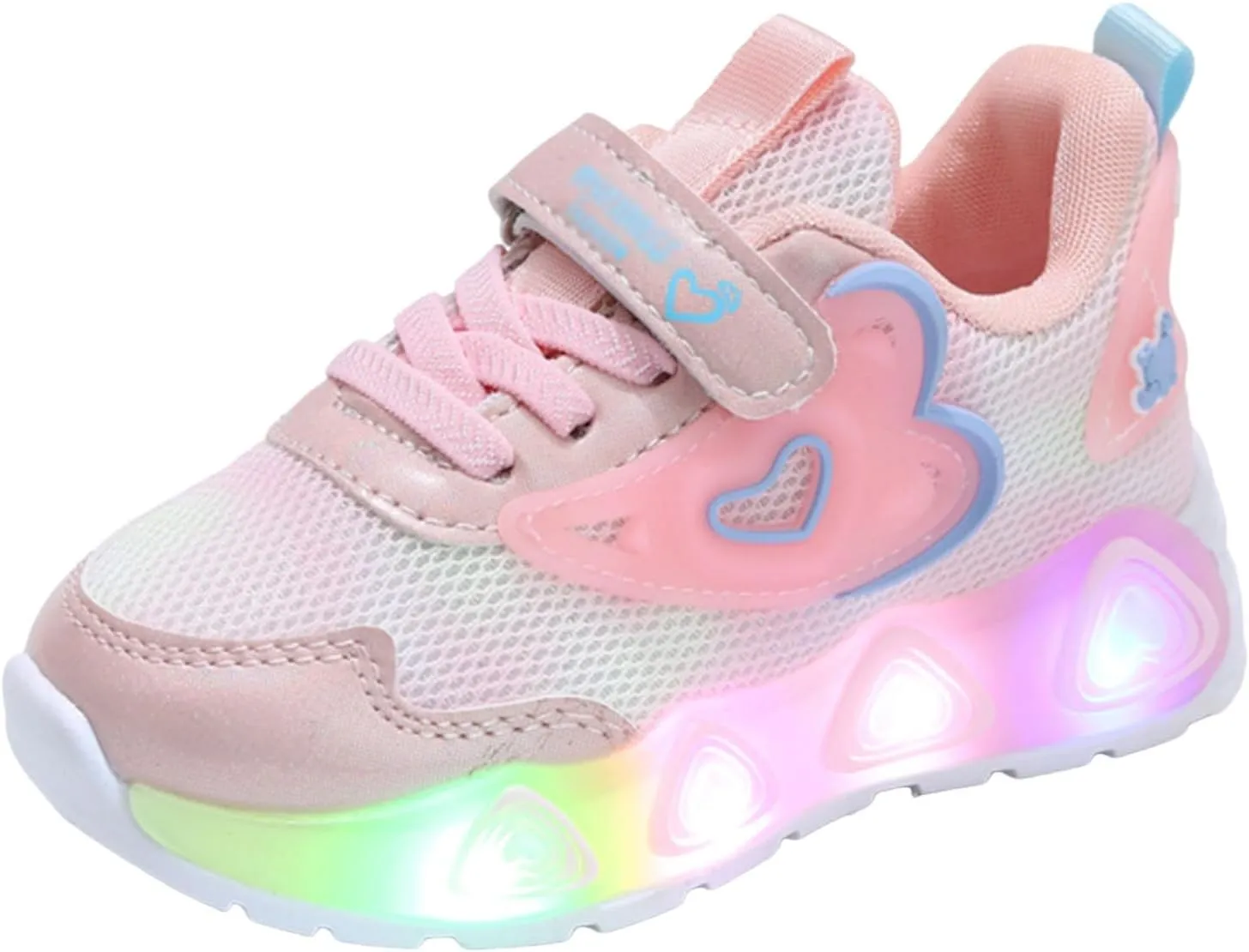 Girls Sneakers, Fashion Athletic Running Sports Sneakers, Kids Cute Princess Lace Up Walking Shoes