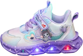 Girls Sneakers, Fashion Athletic Running Sports Sneakers, Kids Cute Princess Lace Up Walking Shoes