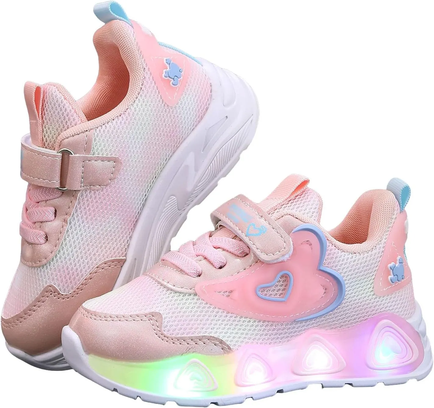 Girls Sneakers, Fashion Athletic Running Sports Sneakers, Kids Cute Princess Lace Up Walking Shoes