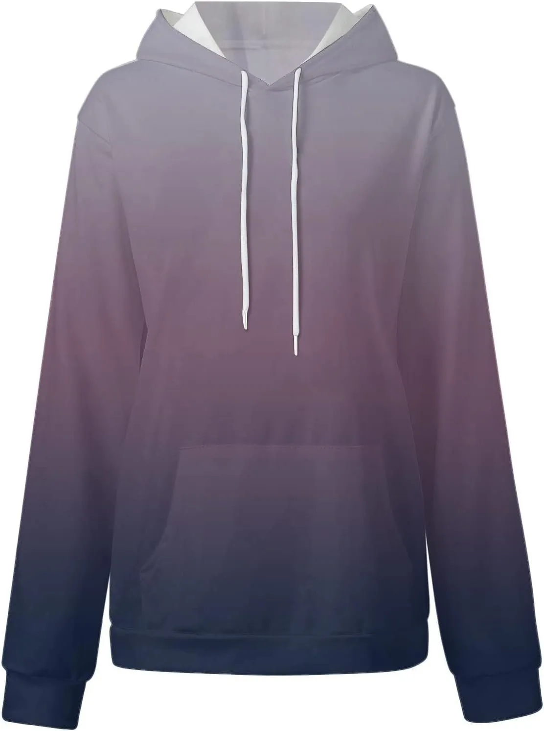 GOFULY Womens Gradient Color Fall Pullover Hoodie - Lightweight Sweatshirt With Drawstring