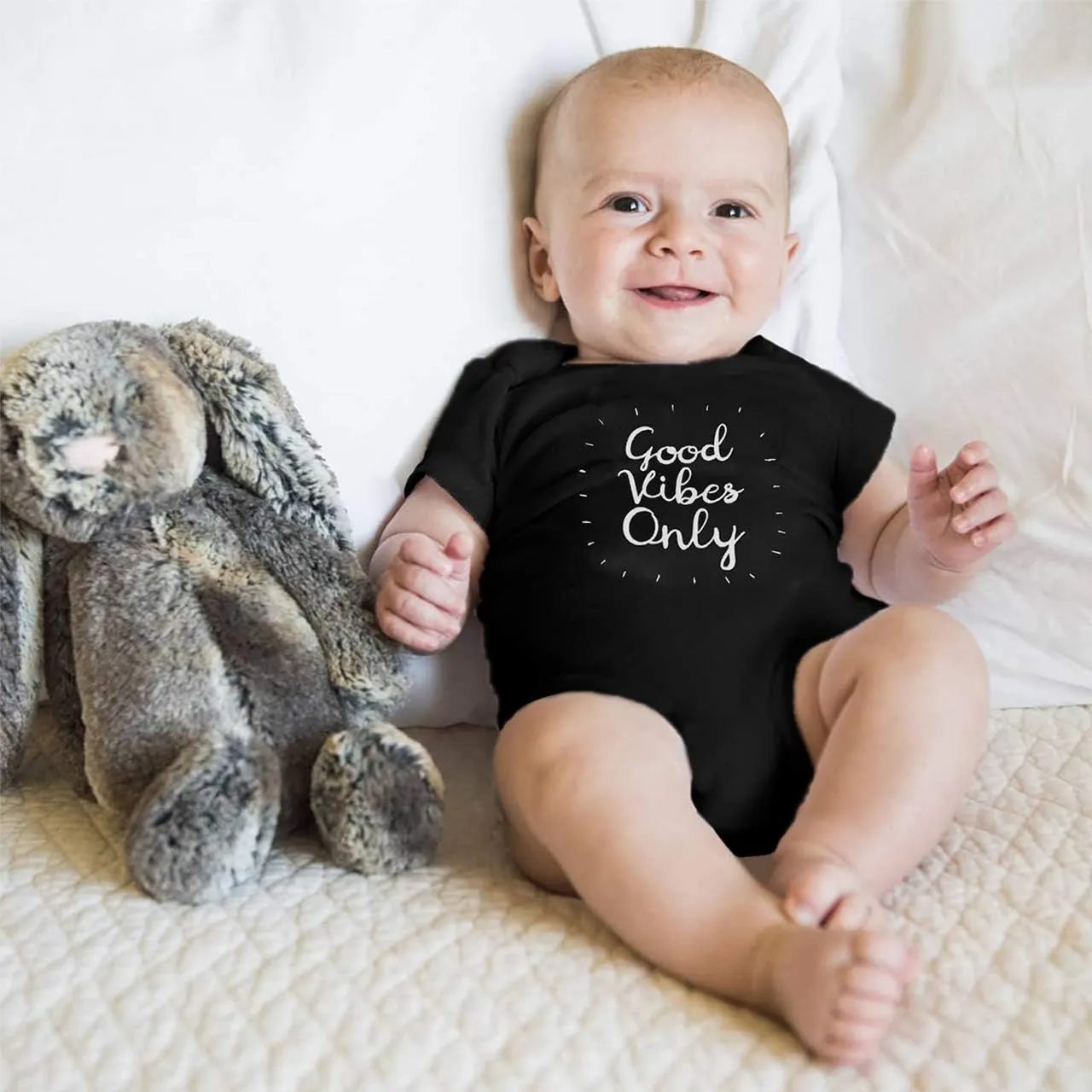 Good Vibes Only Yoga Baby Organic Cotton Babies Clothes Onesie Onesies Baby Shower Gifts