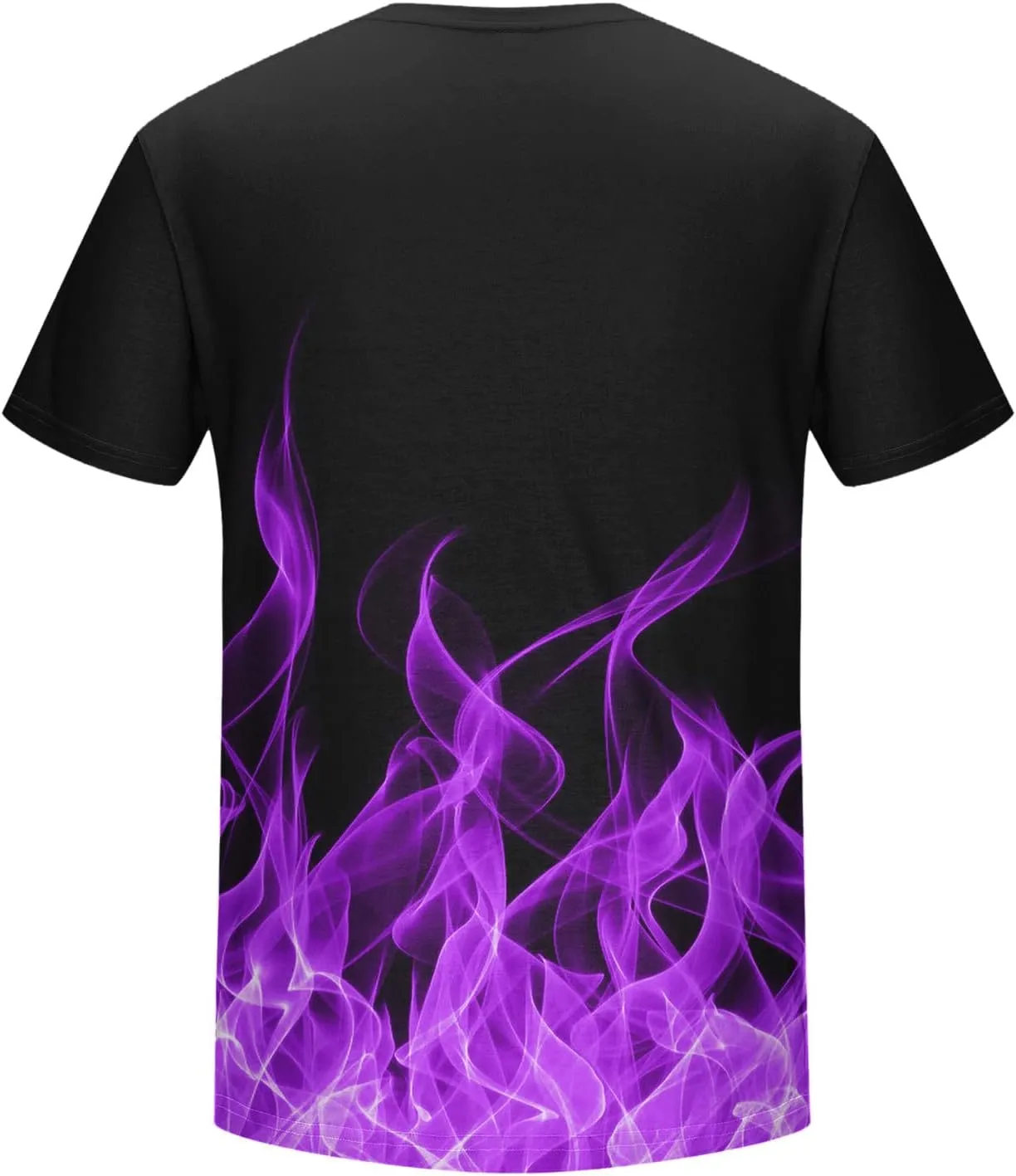 Graphic T Shirts for Men Summer Short Sleeve Flame Print Casual Tee Shirt Loose Fit Crewneck Pullover Trendy Clothes