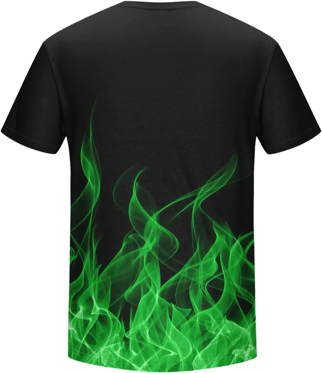 Graphic T Shirts for Men Summer Short Sleeve Flame Print Casual Tee Shirt Loose Fit Crewneck Pullover Trendy Clothes