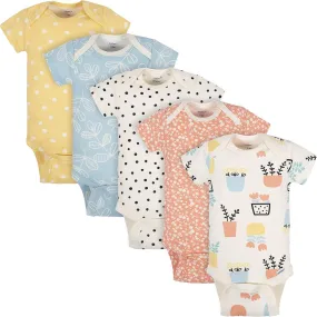 Grow by Gerber baby-girls 5-pack Short-sleeve Onesies Bodysuits