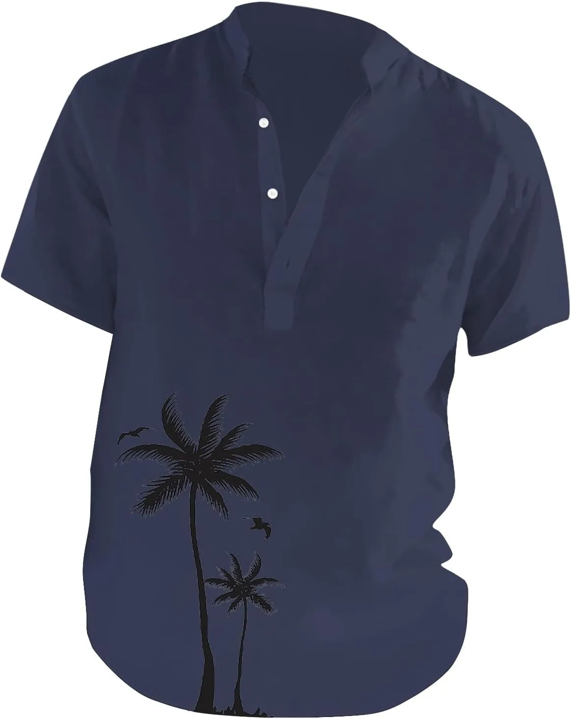 Hawaiian Shirt for Men Summer Button Short Sleeve Tropical Aloha Shirts Lightweight Drying Beach Wedding Henley Shirts