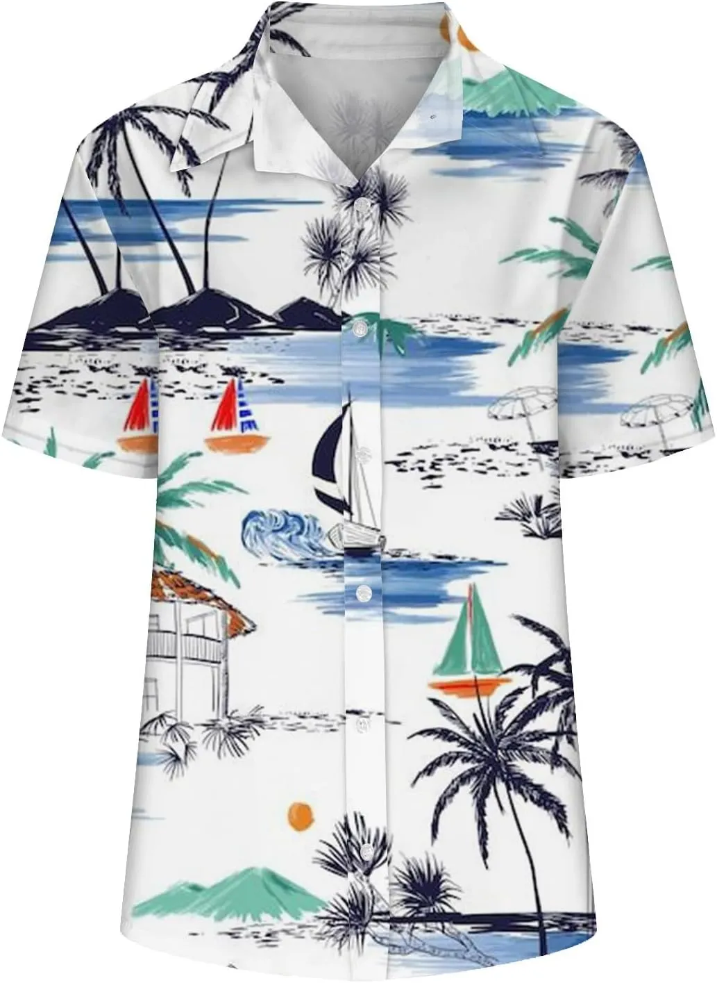 Hawaiian Shirts for Women Summer Beach Shirt Tropical Shirts Womens Hawaii Button Down Short Sleeve