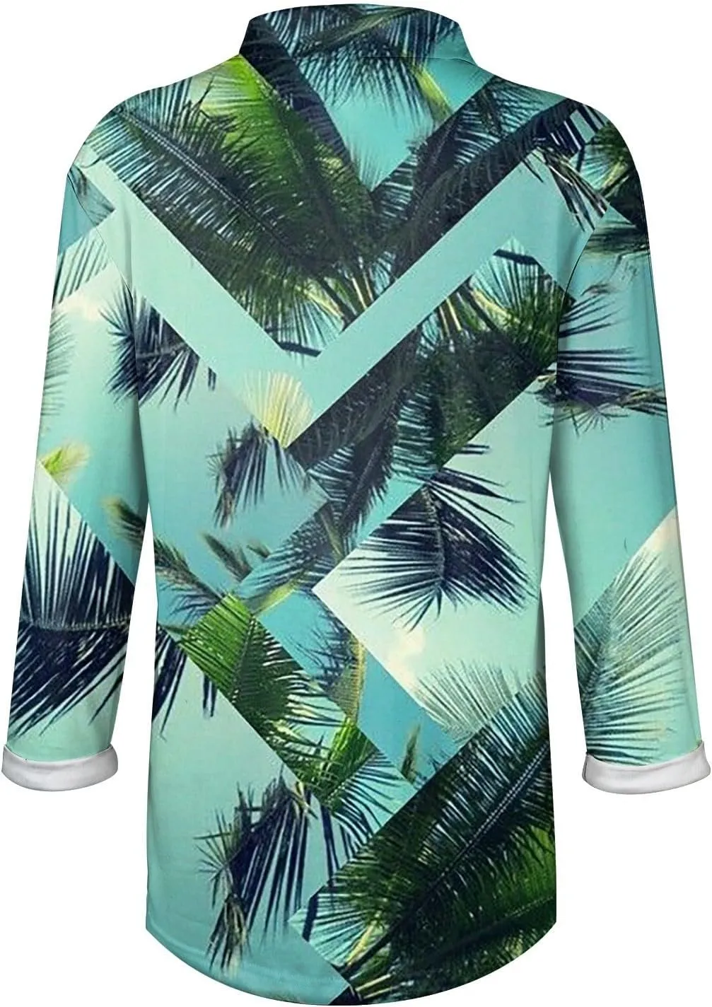 Hawaiian Shirts Womens T Shirts Womens 3/4 Sleeve Hawaiian Shirts V Neck Summer Floral Print Button Casual Tops