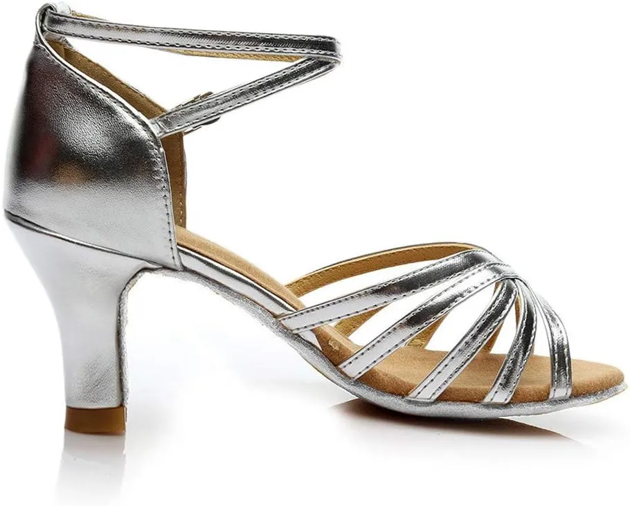 Heeled Sandals for Women Women's Open Toe Heeled Sandals Silver Heels Womens Chunk Low Heel Pump Sandal
