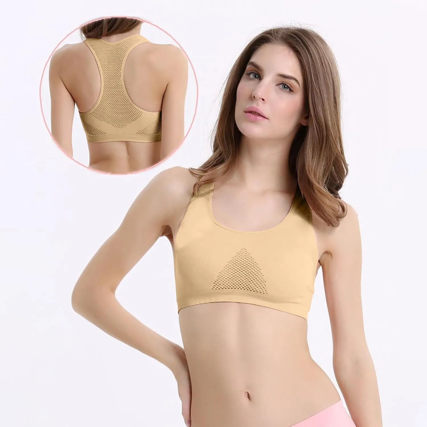 High Impact Sports Bras for Women High Support Push up Sports Bra Racerback Sports Bras Workout Bra Running Bra
