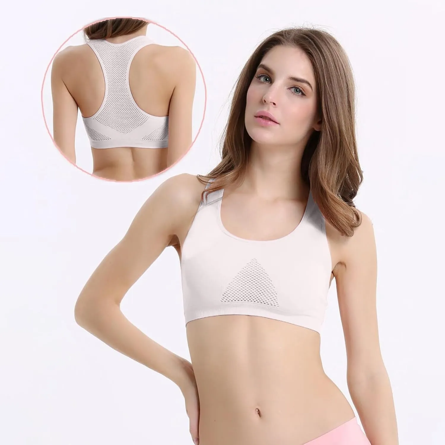 High Impact Sports Bras for Women High Support Push up Sports Bra Racerback Sports Bras Workout Bra Running Bra
