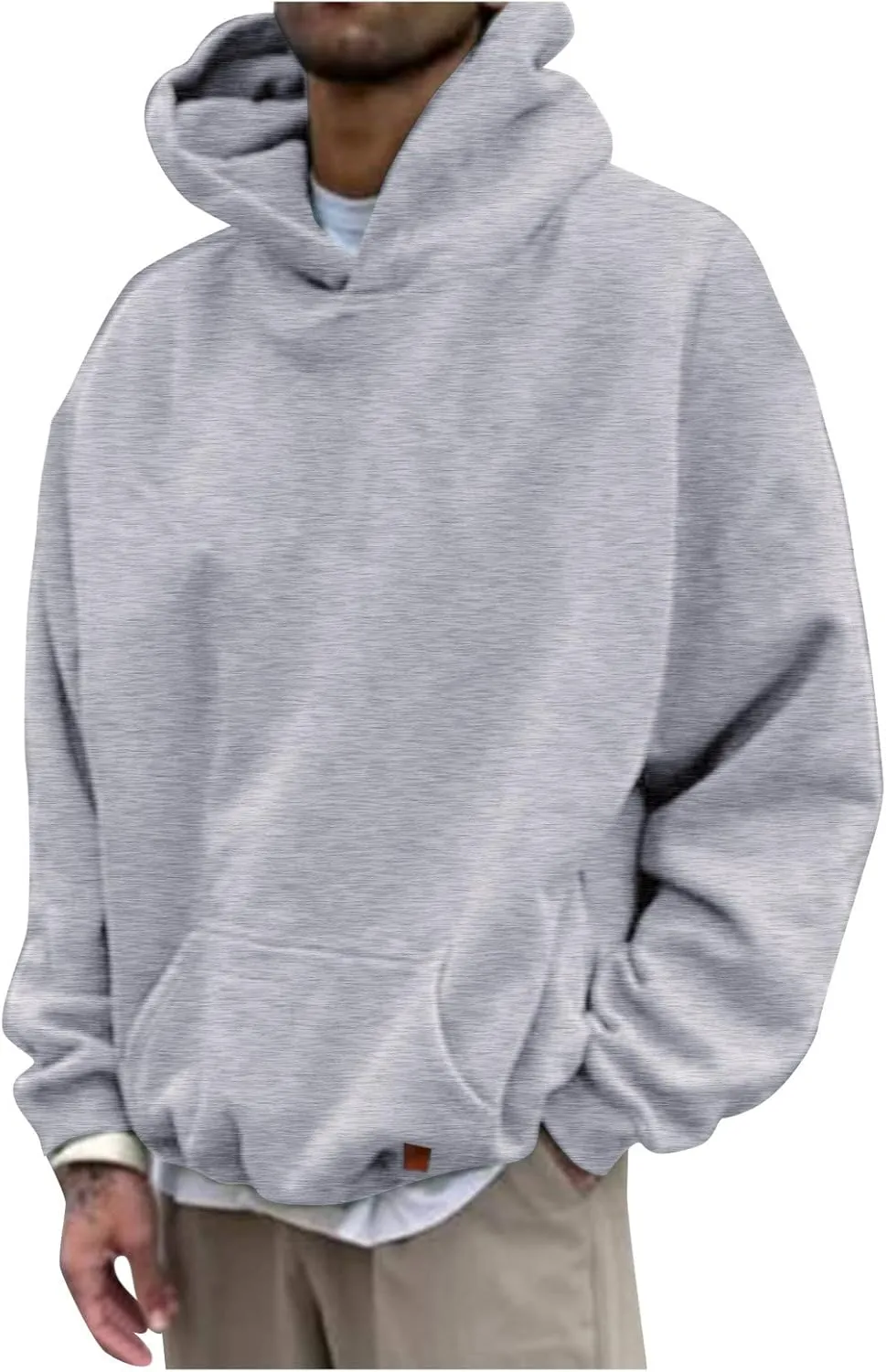 Hoodies for Men 2024 Mens Casual Hooded Oversized Loose Fit Hoodie Pullover Sweatshirts Long Sleeve Mens Shirts