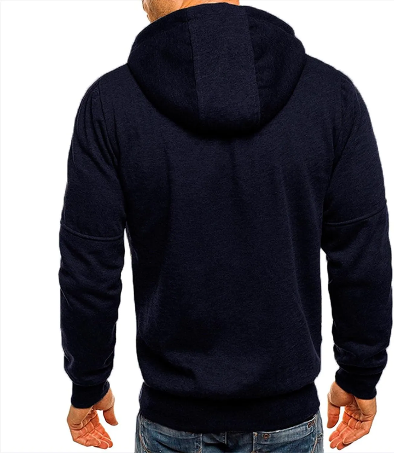 Hoodies for Men Full Zip Lightweight Sweatshirt Winter Fashion Hooded Casual Sports Tops with Pockets