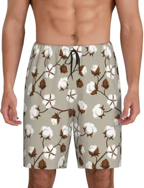 HooYiiok Mens Pajama Pants - Comfy Sleep Shorts Mens Pajama Shorts, Mens Lounge Shorts Pj Pants Cotton Tree