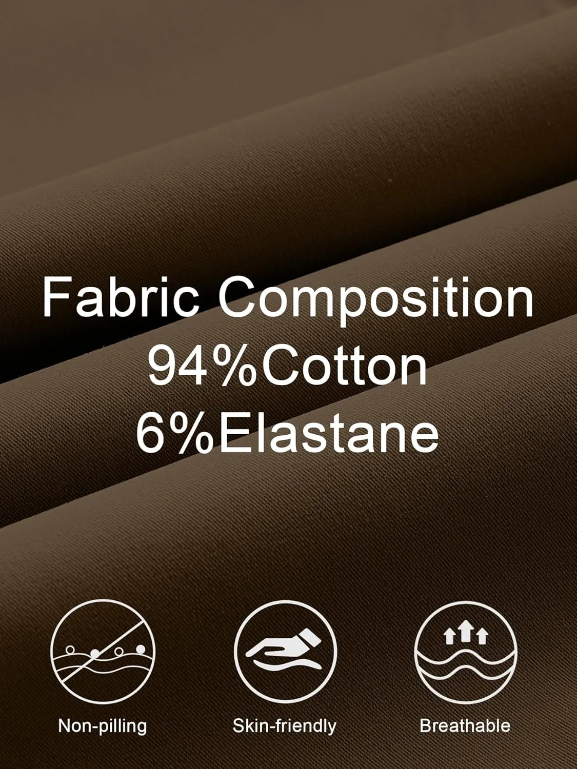 HOTake Mens Joggers Pants Elastic Waistband Khaki Pants Mens Drawstring Casual Pants with Signature Pockets