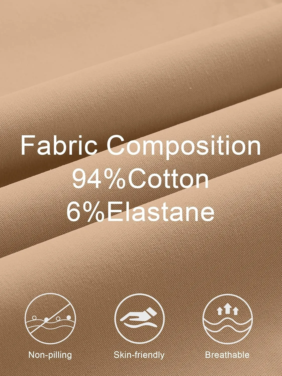 HOTake Mens Joggers Pants Elastic Waistband Khaki Pants Mens Drawstring Casual Pants with Signature Pockets