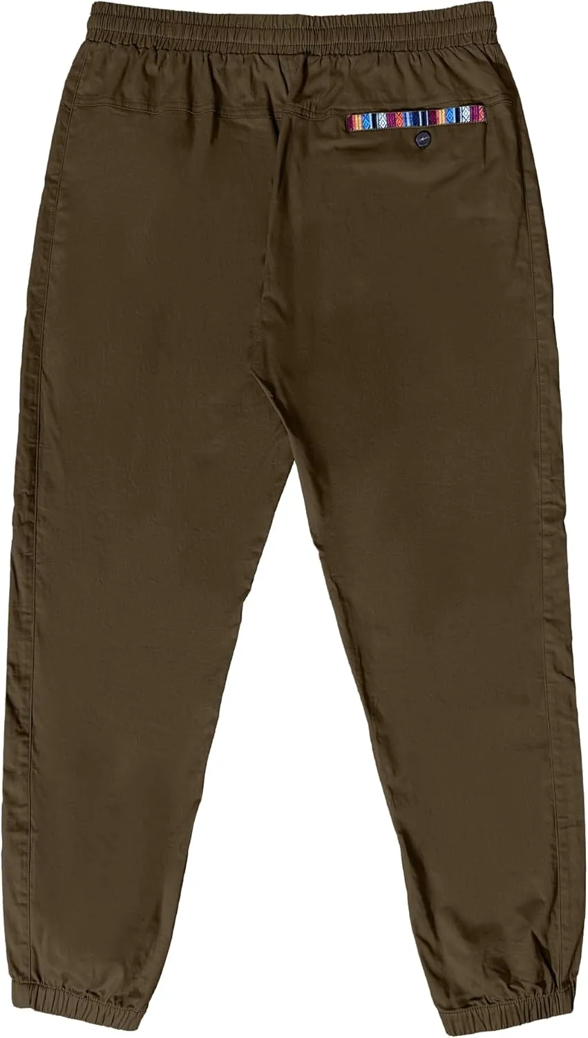 HOTake Mens Joggers Pants Elastic Waistband Khaki Pants Mens Drawstring Casual Pants with Signature Pockets