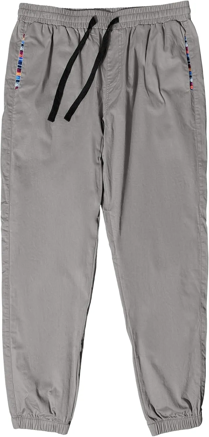HOTake Mens Joggers Pants Elastic Waistband Khaki Pants Mens Drawstring Casual Pants with Signature Pockets