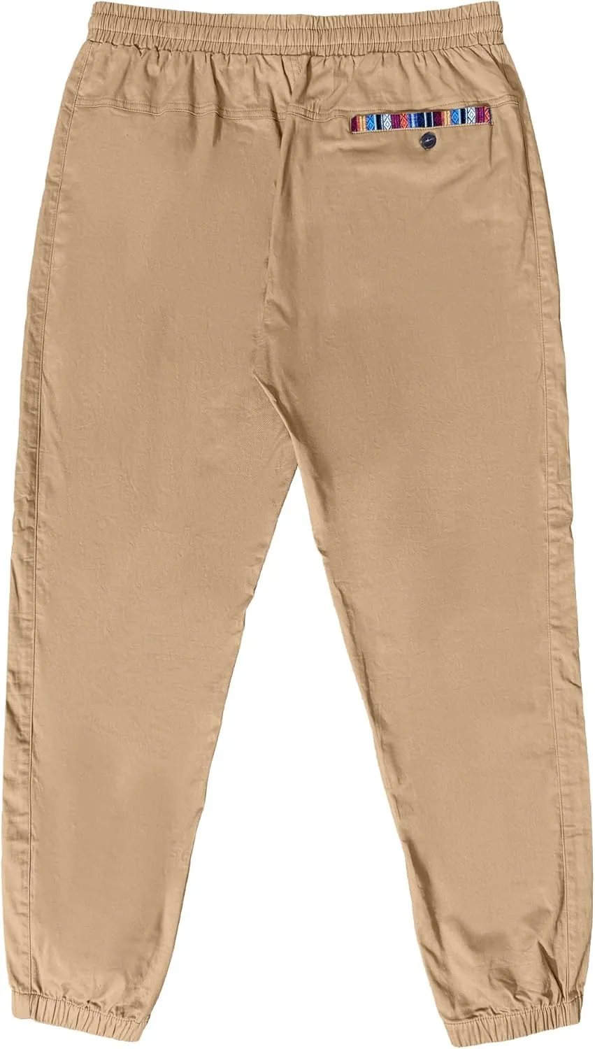 HOTake Mens Joggers Pants Elastic Waistband Khaki Pants Mens Drawstring Casual Pants with Signature Pockets