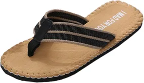 Indoor Shoes Men Male Flops Or Summer Flip Outdoor Sandals Slipper Men's slipper Flip Flops Beach Slippers (Yellow, One Size)