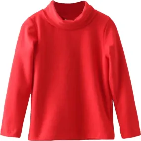 Infant Long Sleeve Turtleneck Tee Kids Shirts High Collar Tops Unisex Girls Boys Pullover Casual Shirts