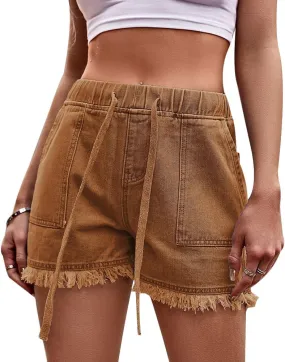 Jean Shorts Womens High Waisted Ripped Denim Shorts