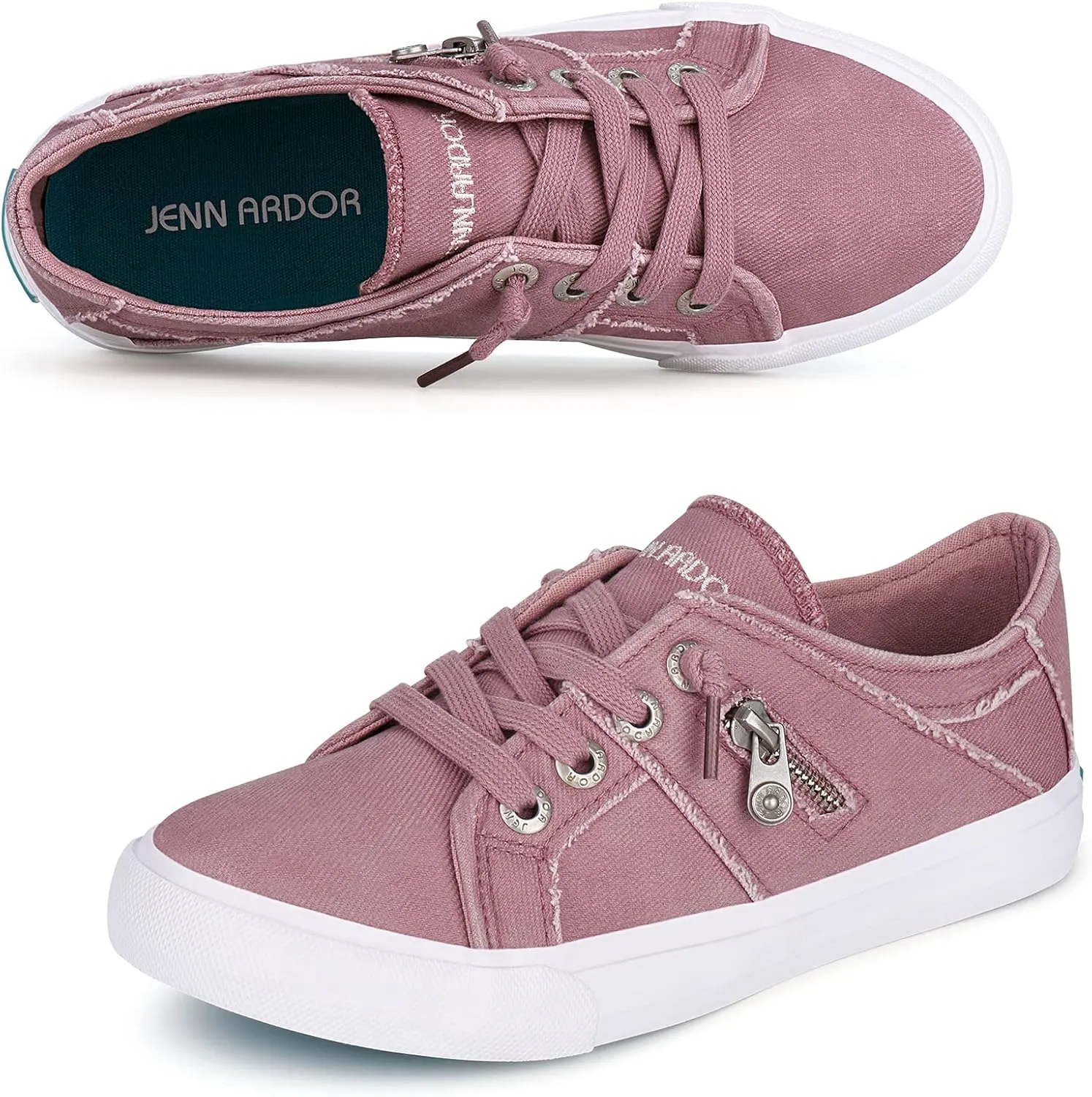 JENN ARDOR Womens Fashion Sneakers Slip On Shoes Women Sneakers Canvas Shoes Womens Tennis Comfortable Walking Flats for Womens Casual Shoes