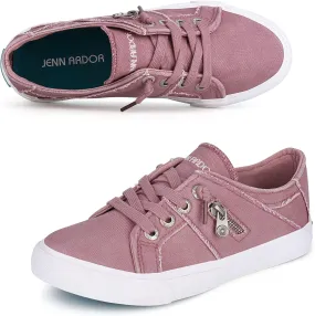JENN ARDOR Womens Fashion Sneakers Slip On Shoes Women Sneakers Canvas Shoes Womens Tennis Comfortable Walking Flats for Womens Casual Shoes