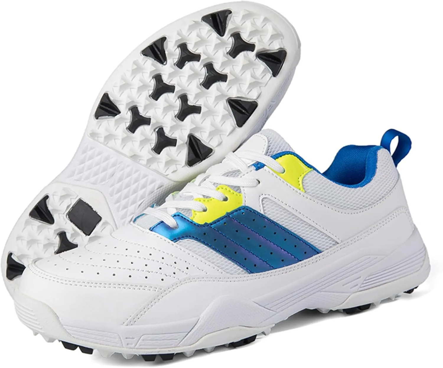 JiuQing Golf Shoes Men Spikeless Casual Leather Golfing Trainers Anti Slip Comfortable Walking Footwears