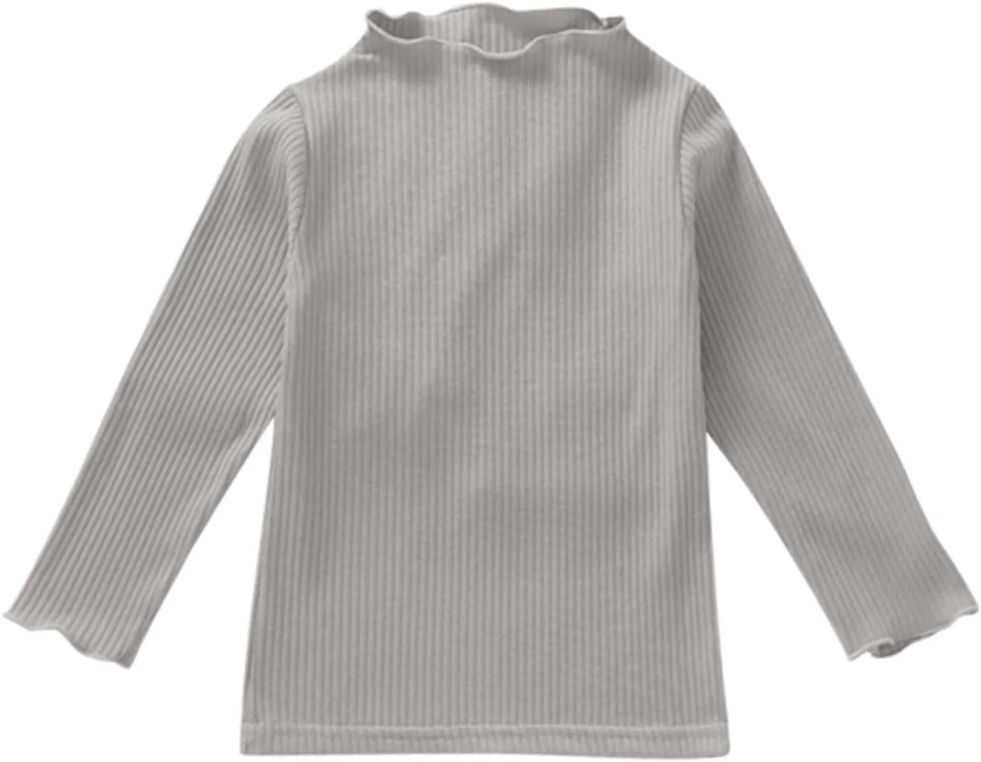 KAGAYD Kids Girls Long Sleeve Tees Basic Crewneck Soft T-Shirts Toddlers' Long-Sleeve Solid T-Shirts