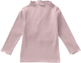 KAGAYD Kids Girls Long Sleeve Tees Basic Crewneck Soft T-Shirts Toddlers' Long-Sleeve Solid T-Shirts