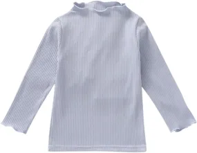 KAGAYD Kids Girls Long Sleeve Tees Basic Crewneck Soft T-Shirts Toddlers' Long-Sleeve Solid T-Shirts