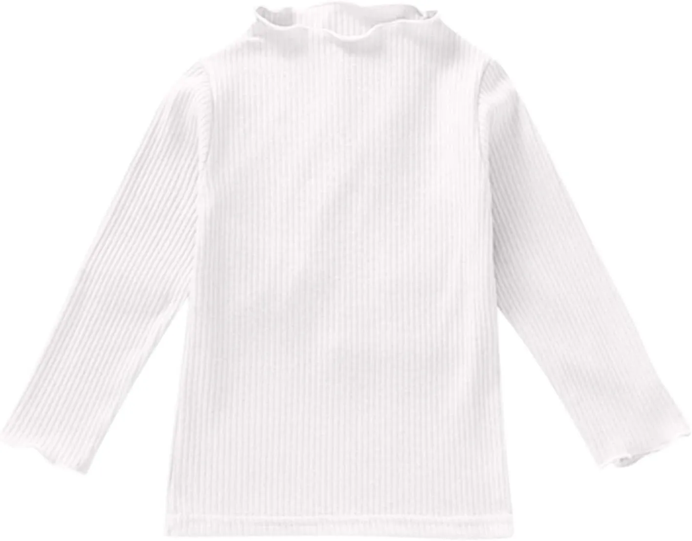 KAGAYD Kids Girls Long Sleeve Tees Basic Crewneck Soft T-Shirts Toddlers' Long-Sleeve Solid T-Shirts
