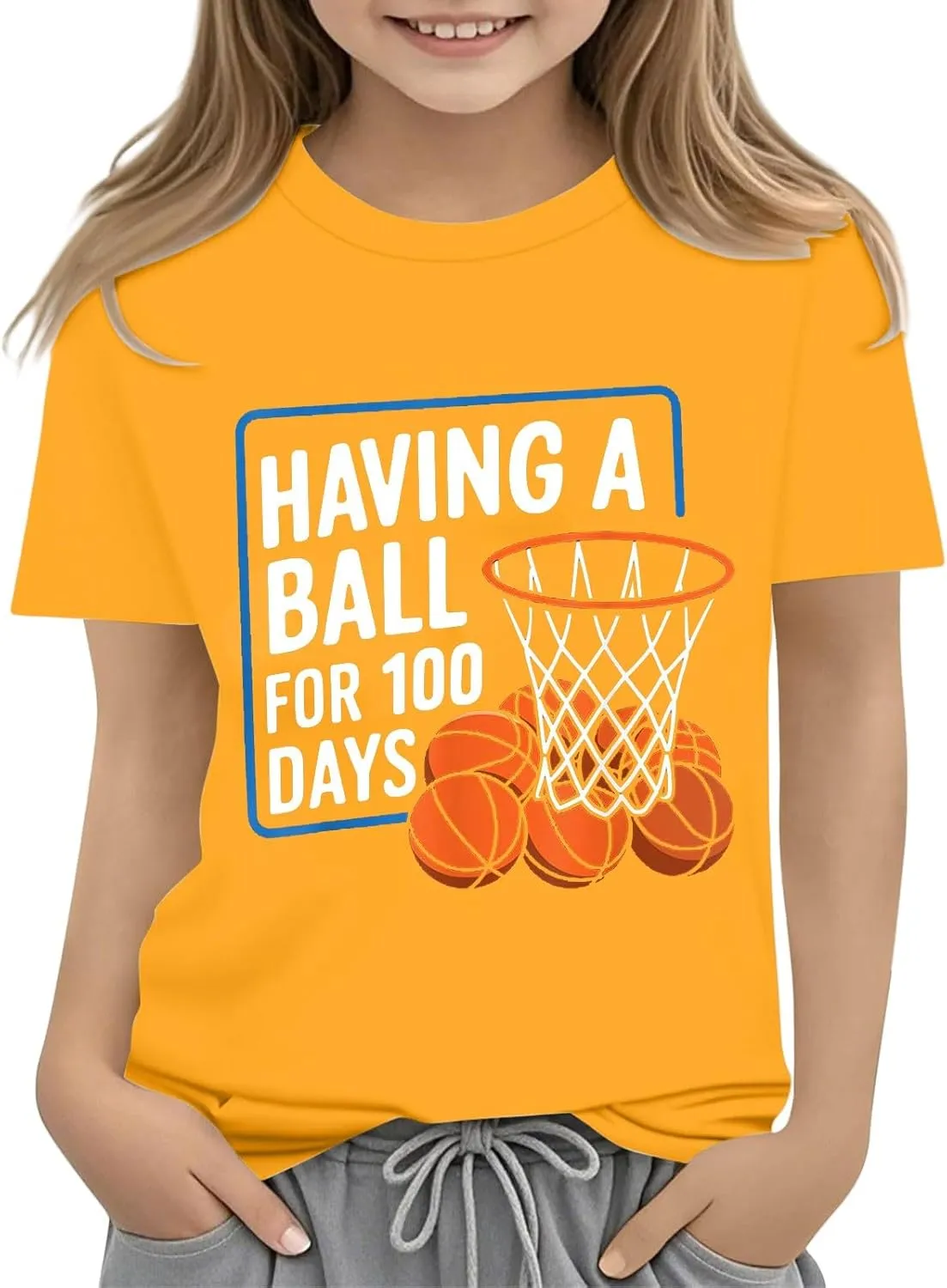Kids Boys Girls Play Sport Shirts Summer Go to School T Shirts Toddler My Happy 100th Day of School Tee Top