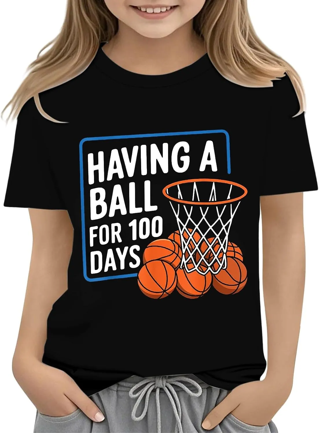 Kids Boys Girls Play Sport Shirts Summer Go to School T Shirts Toddler My Happy 100th Day of School Tee Top
