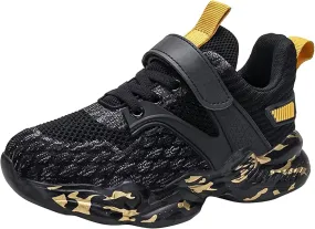Kids Breathable Sneakers Mesh Lightweight Walking Casual Sport Strap Athletic Running Shoes for Boys Girls